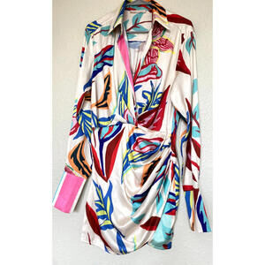 Pookie & Sebastian Colorful Knotted Dress Small in perfect condition